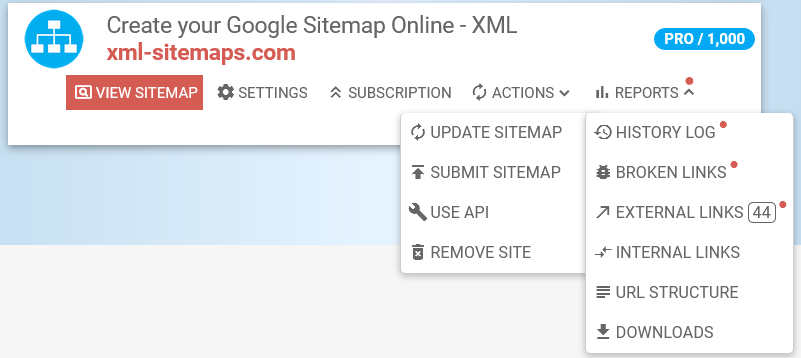 Sitemap Menu